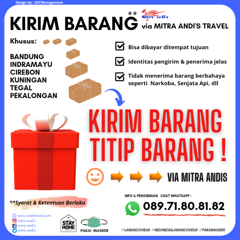 TRAVEL BANDUNG MITRA ANDIS punya fasilitas buat kamu, untuk Titip Kirim